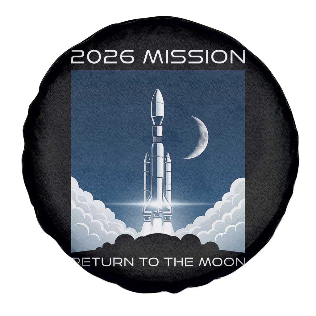 Future Lunar Mission 2026 Spare Tire Cover Rocket Launch Lunar Orbit Space Exploration TS02 Print Your Wear