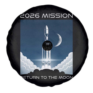 Future Lunar Mission 2026 Spare Tire Cover Rocket Launch Lunar Orbit Space Exploration TS02 Print Your Wear