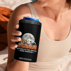 2026 Mission Lunar Orbit Animal Crew 4 in 1 Can Cooler Tumbler Funny Capybara Raccoon Opossum Skunk Astronauts TS02 Print Your Wear