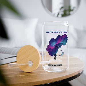 Future Dusk Lunar Orbit 2026 Glass Can Cosmic Nebula Astronaut n Satellite Space Exploration TS02 Print Your Wear