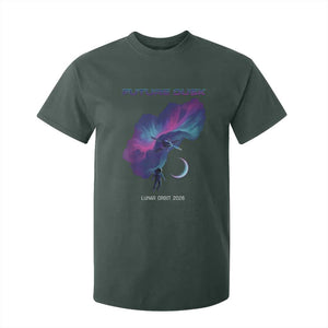 Future Dusk Lunar Orbit 2026 T Shirt For Kid Cosmic Nebula Astronaut n Satellite Space Exploration TS02 Dark Forest Green Print Your Wear