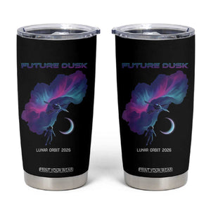 Future Dusk Lunar Orbit 2026 Tumbler Cup Cosmic Nebula Astronaut n Satellite Space Exploration TS02 Black Print Your Wear