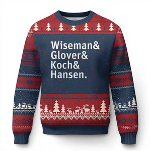 Lunar Orbit Crew 2026 Mission Names Ugly Christmas Sweater Astronaut Supporters Space Exploration Enthusiasts TS02 Navy Red Print Your Wear