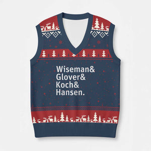 Lunar Orbit Crew 2026 Mission Names V-Neck Knit Sweater Vest Astronaut Supporters Space Exploration Enthusiasts TS02 Navy Red Print Your Wear
