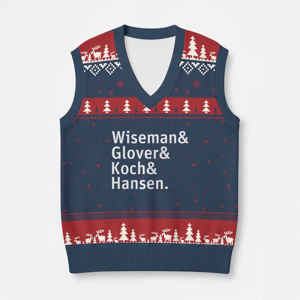 Lunar Orbit Crew 2026 Mission Names V-Neck Knit Sweater Vest Astronaut Supporters Space Exploration Enthusiasts TS02 Navy Red Print Your Wear