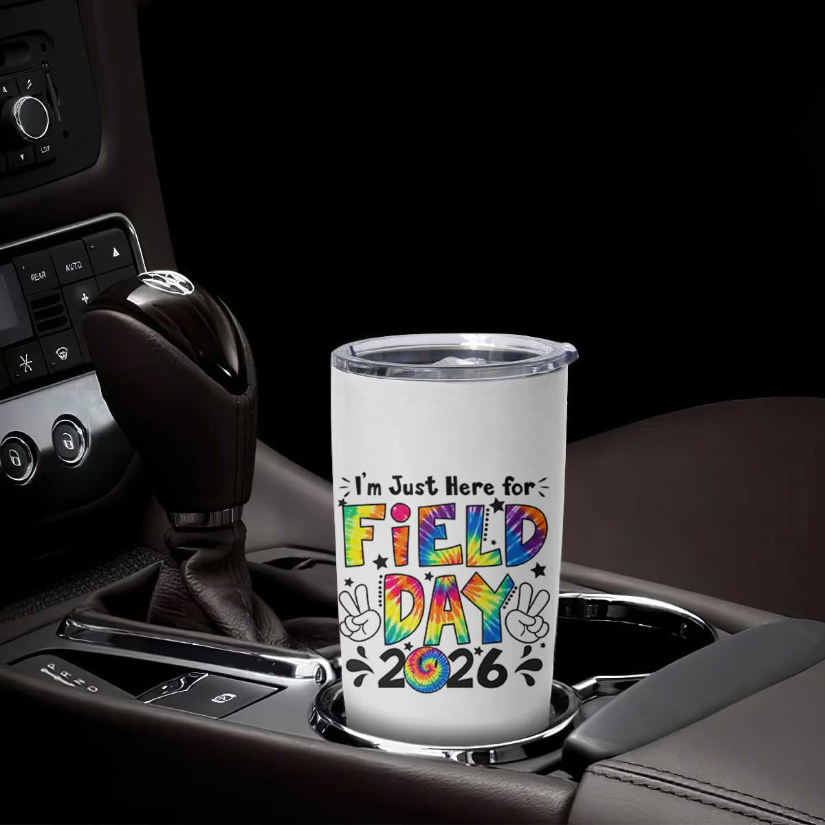 I'm Just Here for Field Day 2026 Tumbler Cup Groovy School Retro Tie Dye Effect Printing TS02 Print Your Wear