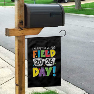 I'm Just Here for Field Day 2026 Garden Flag School Colorful Sunglasses Graphic TS02 Print Your Wear