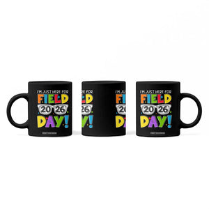 I'm Just Here for Field Day 2026 Coffee Mug School Colorful Sunglasses Graphic TS02 Print Your Wear