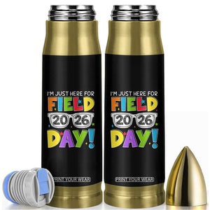 I'm Just Here for Field Day 2026 Bullet Tumbler School Colorful Sunglasses Graphic TS02 Black Print Your Wear