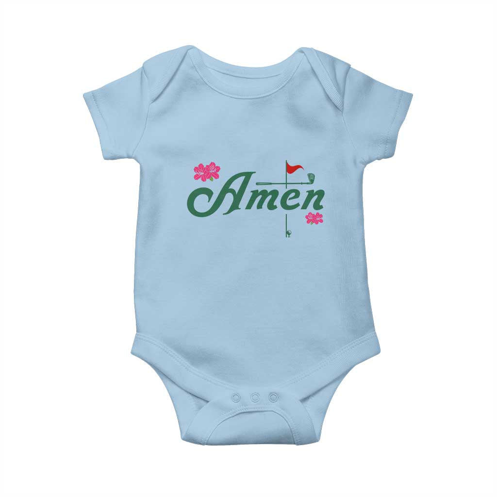 Golf Lover Amen Azalea Graphic Baby Onesie Augusta Georgia Traditions Golfing Fan TS02 Light Blue Print Your Wear