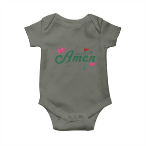 Golf Lover Amen Azalea Graphic Baby Onesie Augusta Georgia Traditions Golfing Fan TS02 Military Green Print Your Wear