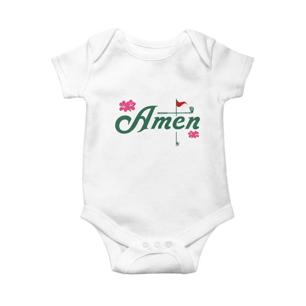 Golf Lover Amen Azalea Graphic Baby Onesie Augusta Georgia Traditions Golfing Fan TS02 White Print Your Wear