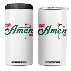 Golf Lover Amen Azalea Graphic 4 in 1 Can Cooler Tumbler Augusta Georgia Traditions Golfing Fan TS02 One Size: 16 oz White Print Your Wear