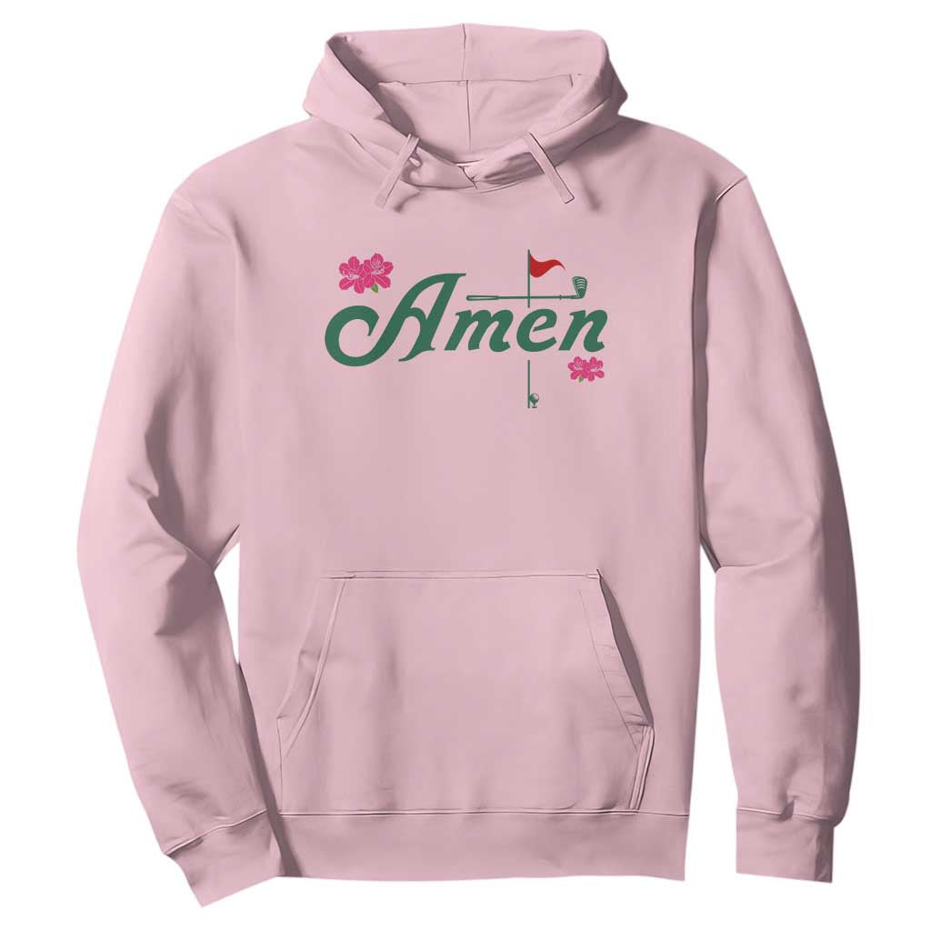 Golf Lover Amen Azalea Graphic Hoodie Augusta Georgia Traditions Golfing Fan TS02 Light Pink Print Your Wear