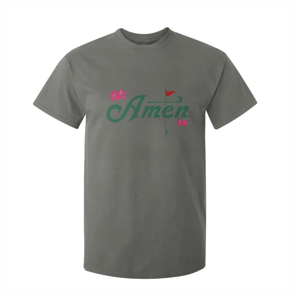 Golf Lover Amen Azalea Graphic T Shirt For Kid Augusta Georgia Traditions Golfing Fan TS02 Military Green Print Your Wear