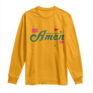 Golf Lover Amen Azalea Graphic Long Sleeve Shirt Augusta Georgia Traditions Golfing Fan TS02 Gold Print Your Wear