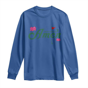 Golf Lover Amen Azalea Graphic Long Sleeve Shirt Augusta Georgia Traditions Golfing Fan TS02 Royal Blue Print Your Wear