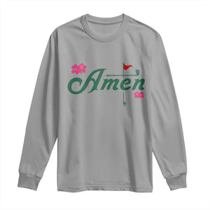 Golf Lover Amen Azalea Graphic Long Sleeve Shirt Augusta Georgia Traditions Golfing Fan TS02 Sport Gray Print Your Wear