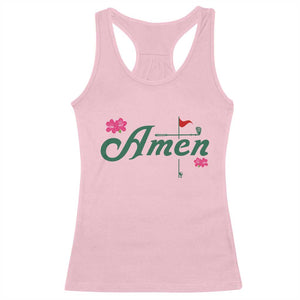 Golf Lover Amen Azalea Graphic Racerback Tank Top Augusta Georgia Traditions Golfing Fan TS02 Light Pink Print Your Wear