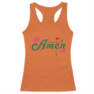 Golf Lover Amen Azalea Graphic Racerback Tank Top Augusta Georgia Traditions Golfing Fan TS02 Orange Print Your Wear