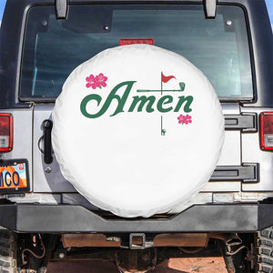 Golf Lover Amen Azalea Graphic Spare Tire Cover Augusta Georgia Traditions Golfing Fan TS02 No hole White Print Your Wear