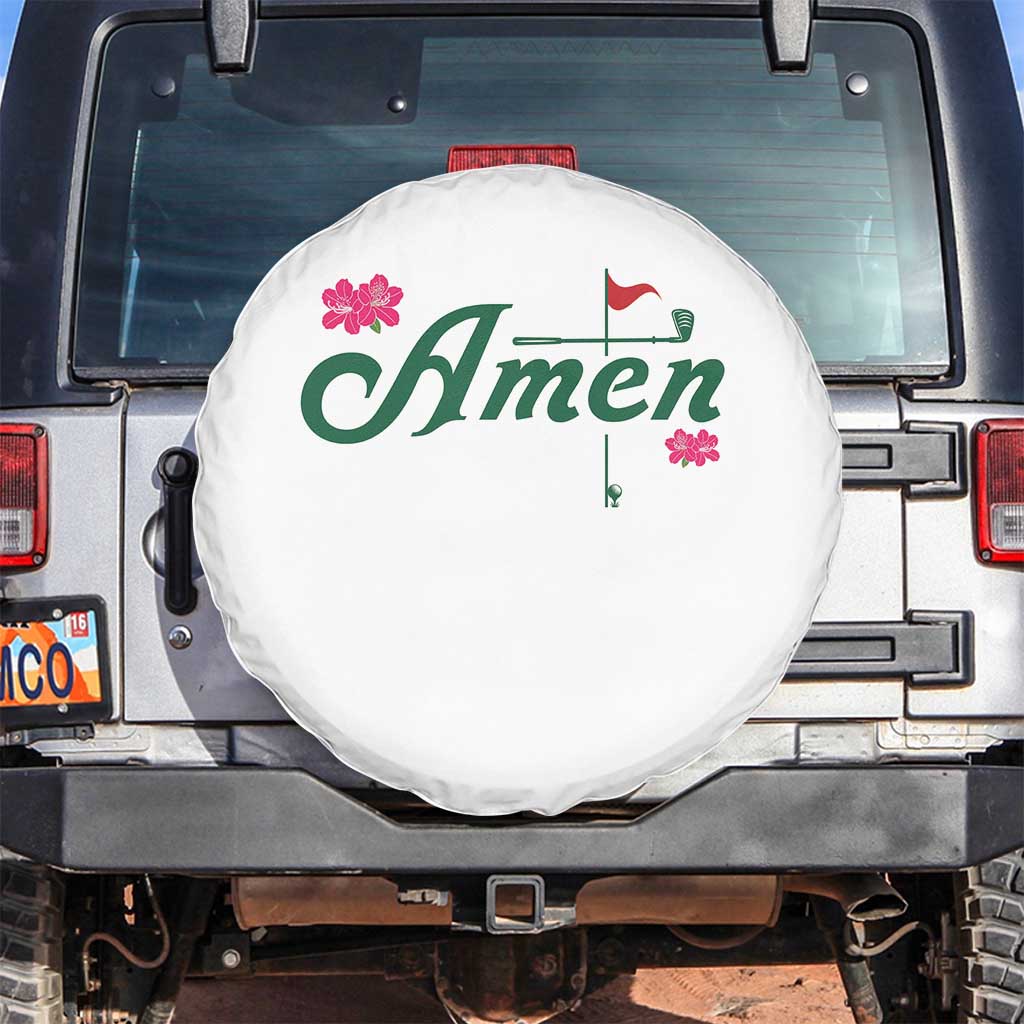 Golf Lover Amen Azalea Graphic Spare Tire Cover Augusta Georgia Traditions Golfing Fan TS02 No hole White Print Your Wear