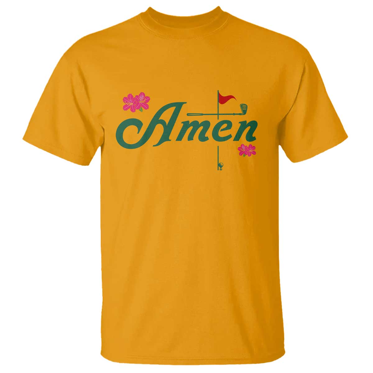 Golf Lover Amen Azalea Graphic T Shirt Augusta Georgia Traditions Golfing Fan TS02 Gold Print Your Wear