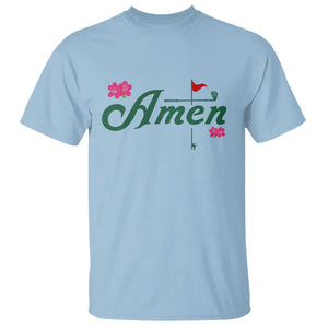 Golf Lover Amen Azalea Graphic T Shirt Augusta Georgia Traditions Golfing Fan TS02 Light Blue Print Your Wear