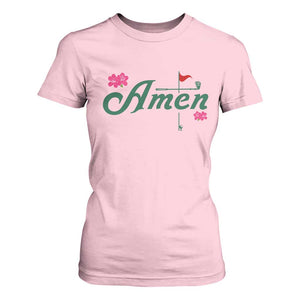 Golf Lover Amen Azalea Graphic T Shirt For Women Augusta Georgia Traditions Golfing Fan TS02 Light Pink Print Your Wear