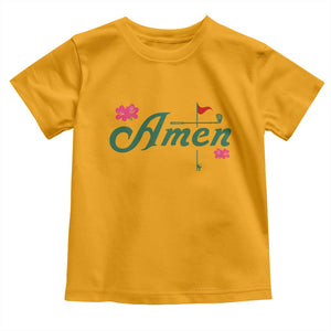 Golf Lover Amen Azalea Graphic Toddler T Shirt Augusta Georgia Traditions Golfing Fan TS02 Gold Print Your Wear