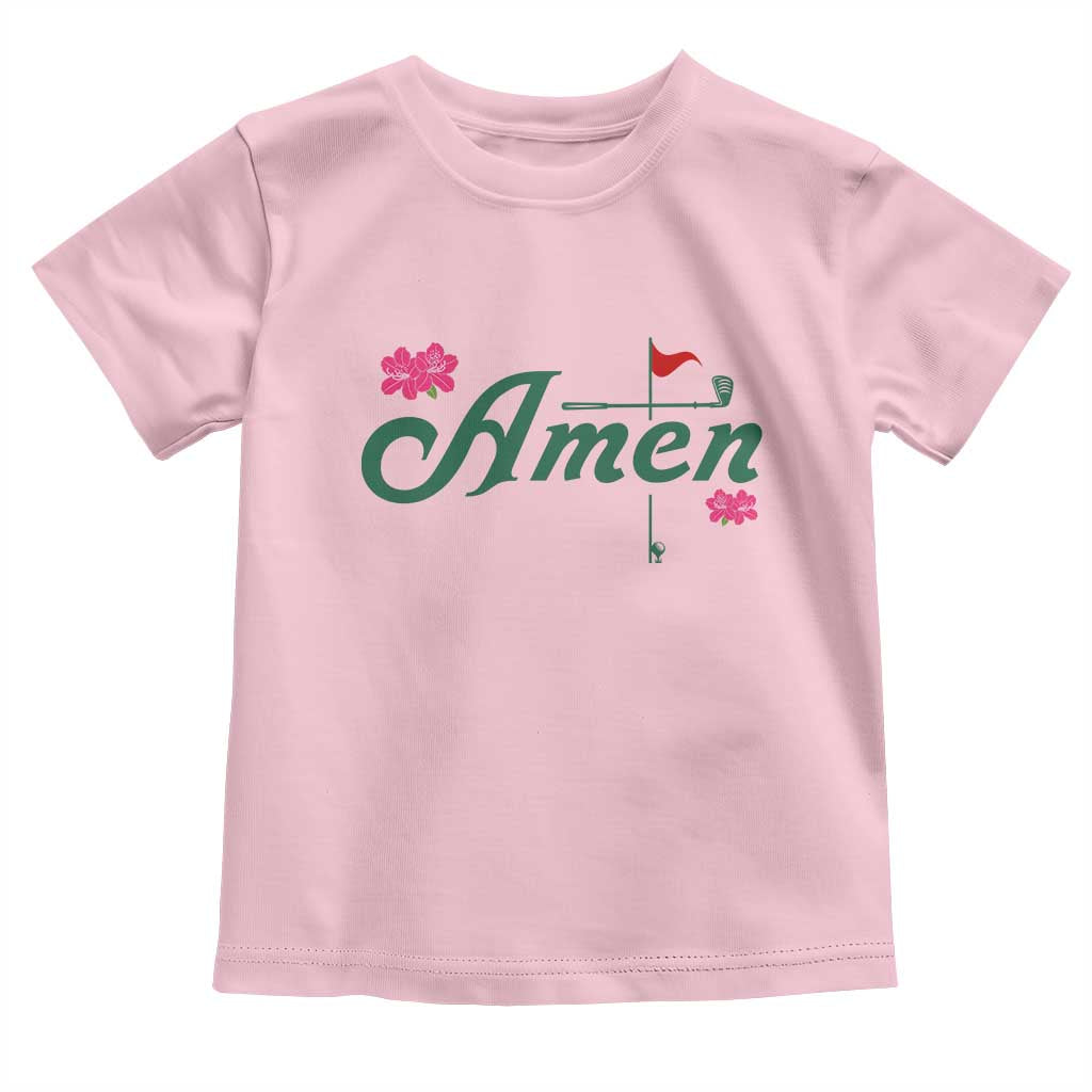 Golf Lover Amen Azalea Graphic Toddler T Shirt Augusta Georgia Traditions Golfing Fan TS02 Light Pink Print Your Wear