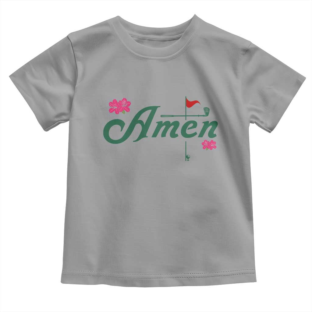 Golf Lover Amen Azalea Graphic Toddler T Shirt Augusta Georgia Traditions Golfing Fan TS02 Sport Gray Print Your Wear