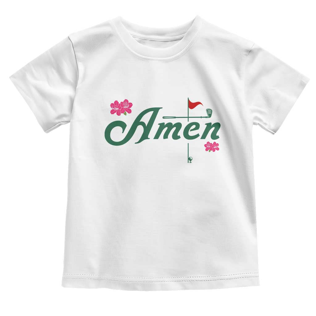 Golf Lover Amen Azalea Graphic Toddler T Shirt Augusta Georgia Traditions Golfing Fan TS02 White Print Your Wear