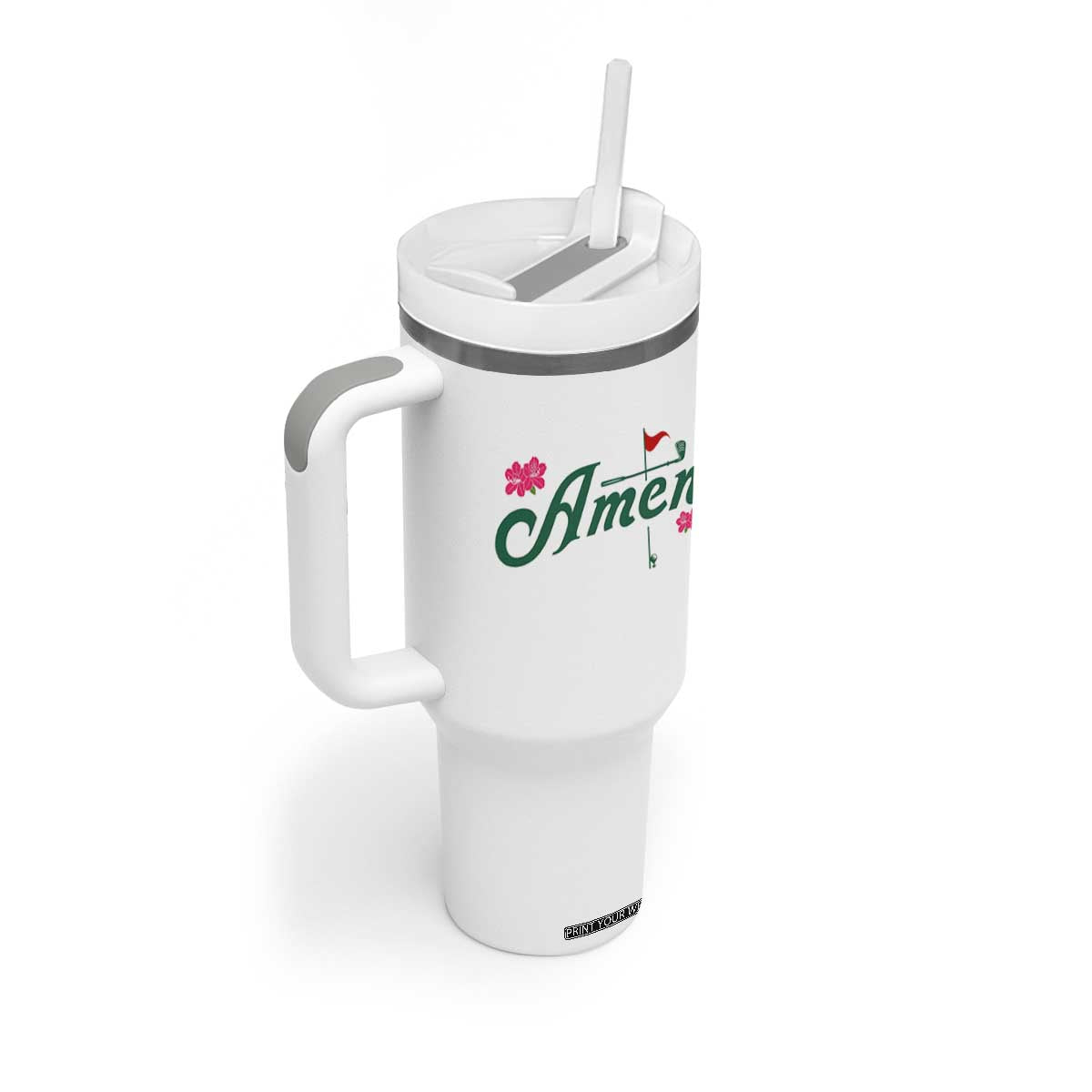 Golf Lover Amen Azalea Graphic Tumbler With Handle Augusta Georgia Traditions Golfing Fan TS02 Print Your Wear