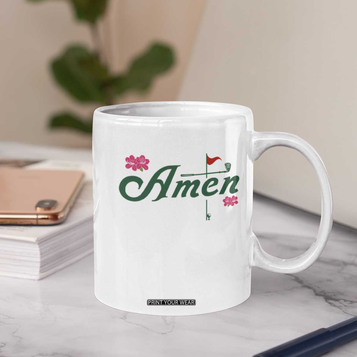 Golf Lover Amen Azalea Graphic Coffee Mug Augusta Georgia Traditions Golfing Fan TS02 Print Your Wear