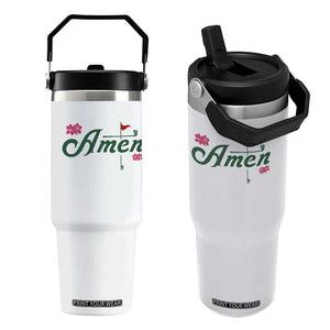 Golf Lover Amen Azalea Graphic Flip Straw Tumbler Augusta Georgia Traditions Golfing Fan TS02 One Size: 30 oz White Print Your Wear