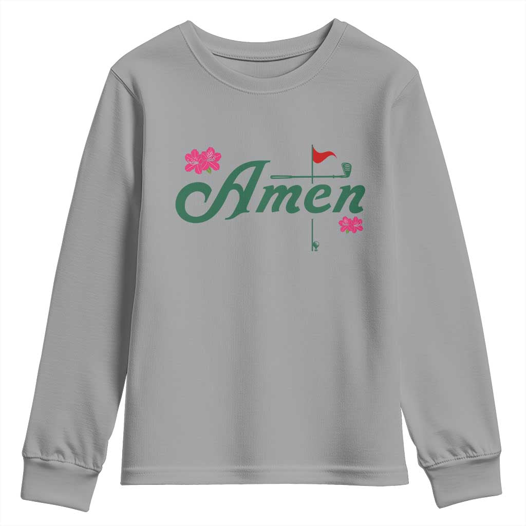 Golf Lover Amen Azalea Graphic Youth Sweatshirt Augusta Georgia Traditions Golfing Fan TS02 Sport Gray Print Your Wear