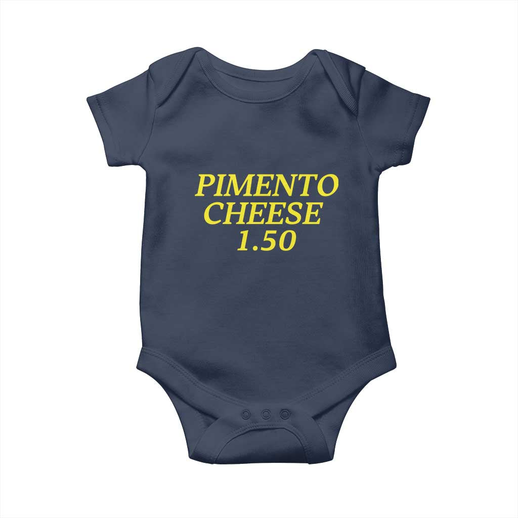 Pimento Cheese One Fifty Funny Golf Snack Baby Onesie Georgia Golfing Traditions Lover Humor TS02 Navy Print Your Wear