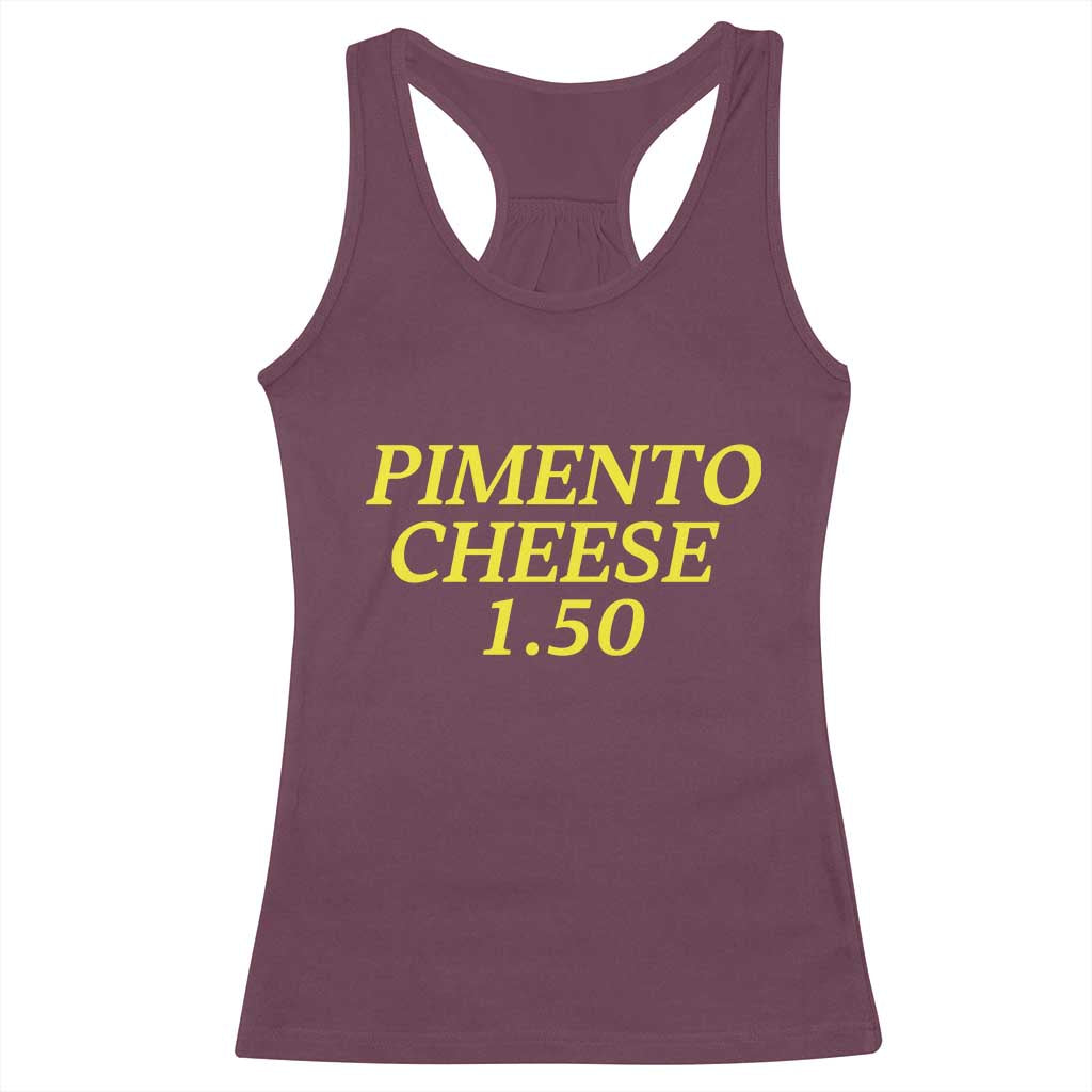 Pimento Cheese One Fifty Funny Golf Snack Racerback Tank Top Georgia Golfing Traditions Lover Humor TS02 Maroon Print Your Wear