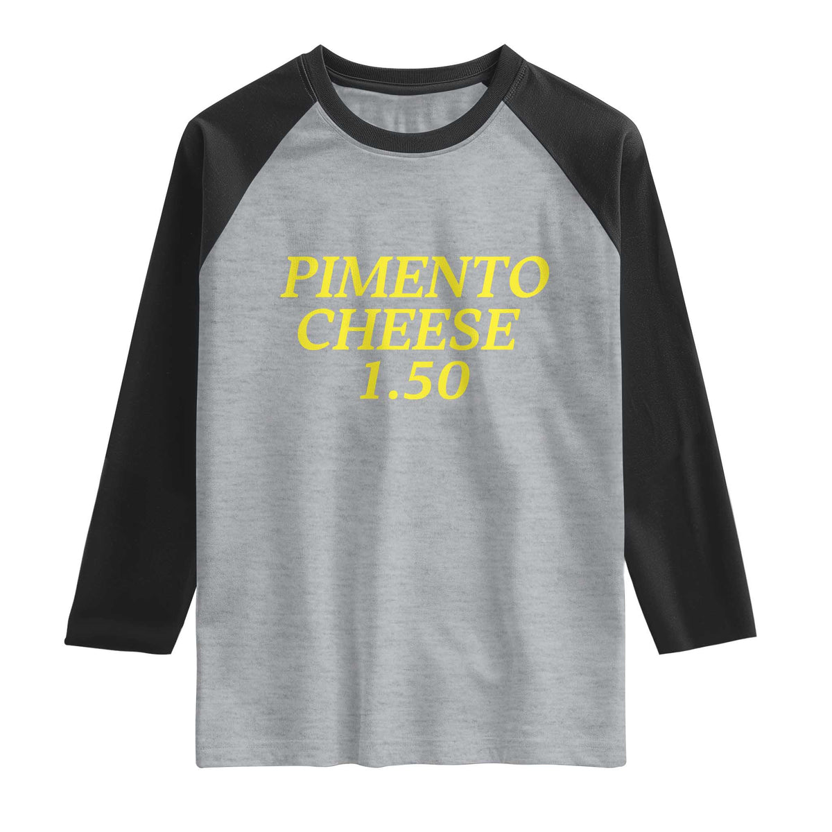 Pimento Cheese One Fifty Funny Golf Snack Raglan Shirt Georgia Golfing Traditions Lover Humor TS02 Heather Gray Black Print Your Wear