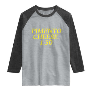 Pimento Cheese One Fifty Funny Golf Snack Raglan Shirt Georgia Golfing Traditions Lover Humor TS02 Heather Gray Heather Charcoal Print Your Wear