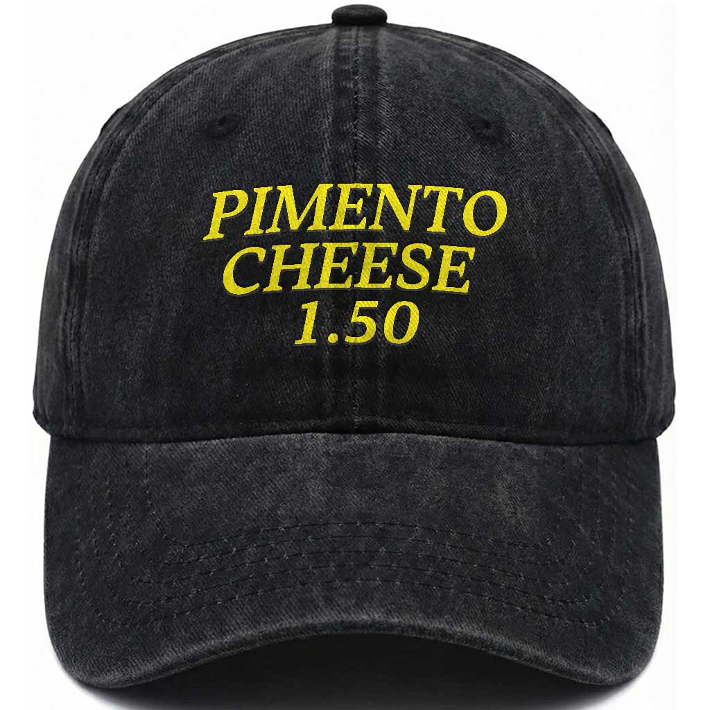 Pimento Cheese One Fifty Funny Golf Snack Washed Cotton Baseball Cap Georgia Golfing Traditions Lover Humor TS02 Print Your Wear