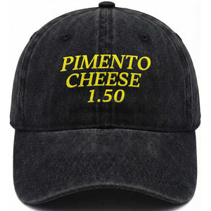 Pimento Cheese One Fifty Funny Golf Snack Washed Cotton Baseball Cap Georgia Golfing Traditions Lover Humor TS02 Print Your Wear