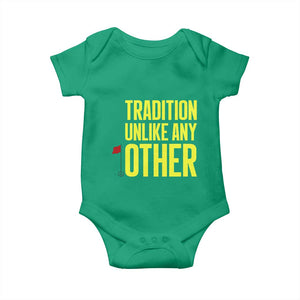 Tradition Unlike Any Other Georgia Golfing Baby Onesie for Golf Lover Augusta Sports TS02 Irish Green Print Your Wear