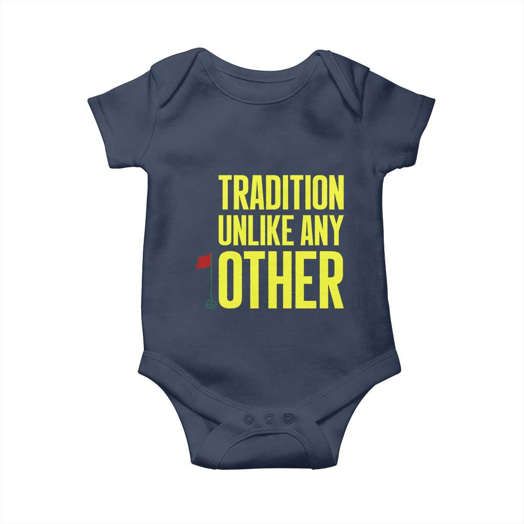 Tradition Unlike Any Other Georgia Golfing Baby Onesie for Golf Lover Augusta Sports TS02 Navy Print Your Wear