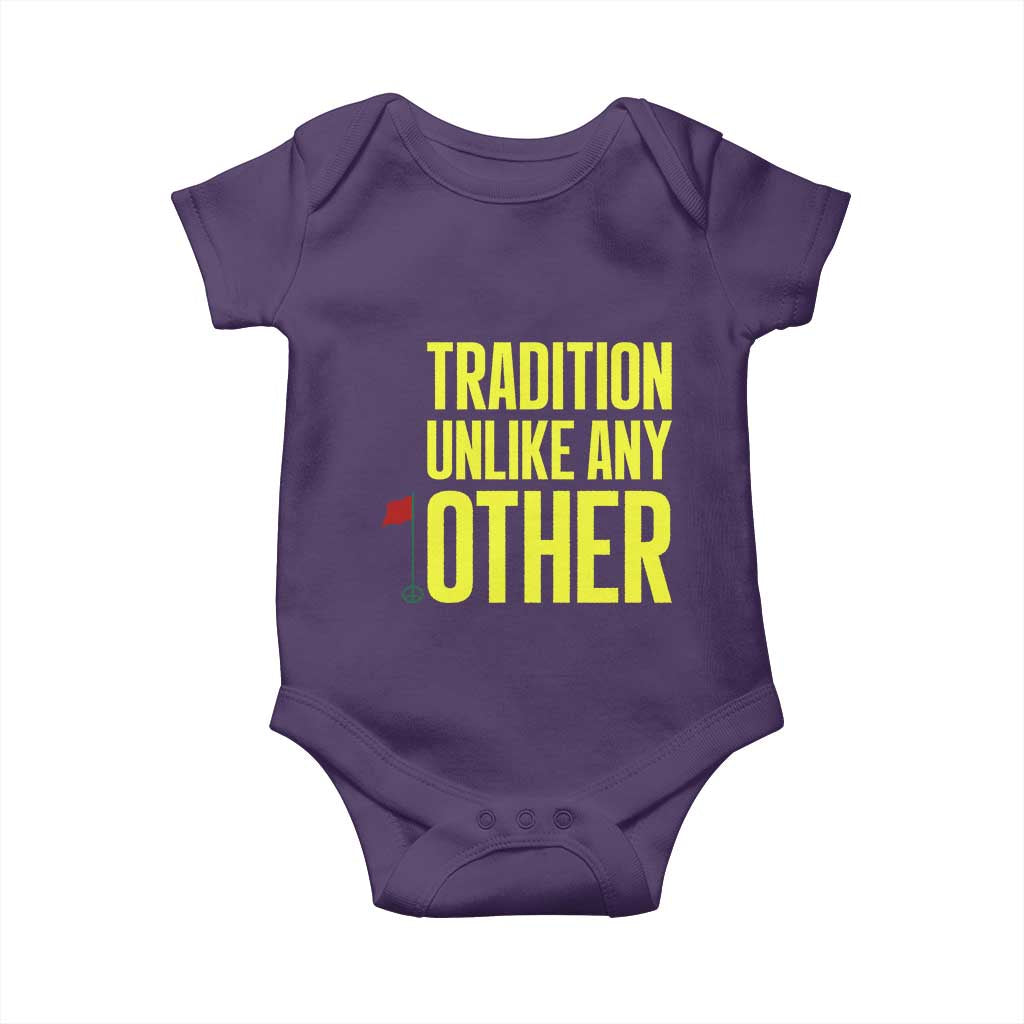 Tradition Unlike Any Other Georgia Golfing Baby Onesie for Golf Lover Augusta Sports TS02 Purple Print Your Wear