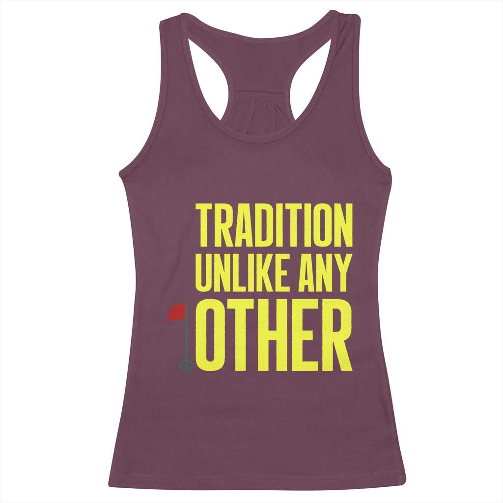 Tradition Unlike Any Other Georgia Golfing Racerback Tank Top for Golf Lover Augusta Sports TS02 Maroon Print Your Wear