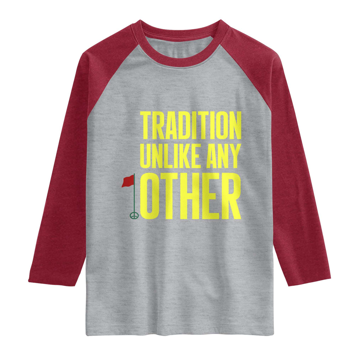 Tradition Unlike Any Other Georgia Golfing Raglan Shirt for Golf Lover Augusta Sports TS02 Heather Gray Heather Red Print Your Wear