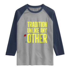 Tradition Unlike Any Other Georgia Golfing Raglan Shirt for Golf Lover Augusta Sports TS02 Sport Gray Navy Print Your Wear