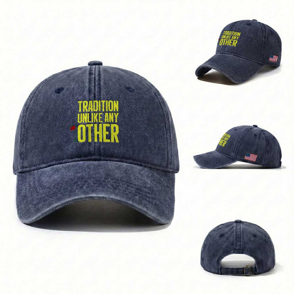 Tradition Unlike Any Other Georgia Golfing Washed Cotton Baseball Cap for Golf Lover Augusta Sports TS02 Washed Cap Universal Fit Navy Print Your Wear